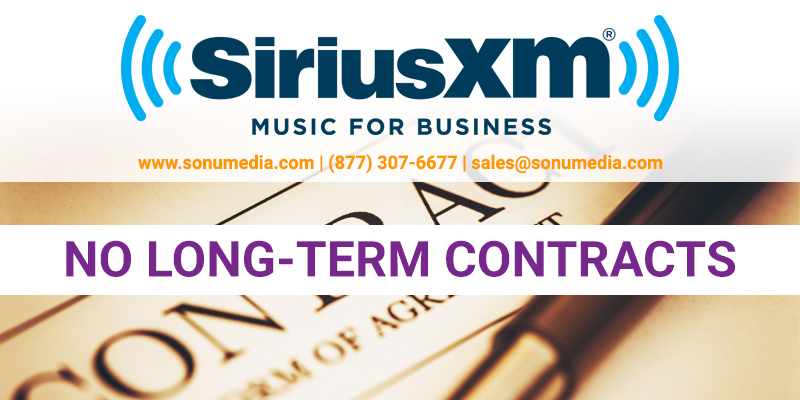 SiriusXM Overhead Music for Business No Long Term Contracts